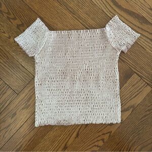 Rose gold off the shoulder top